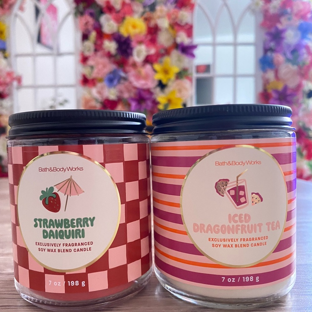 Bath & Body Works Red and Pink Strawberry Candles